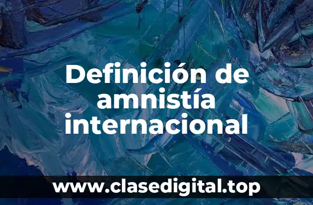 Definición técnica de amnistía internacional