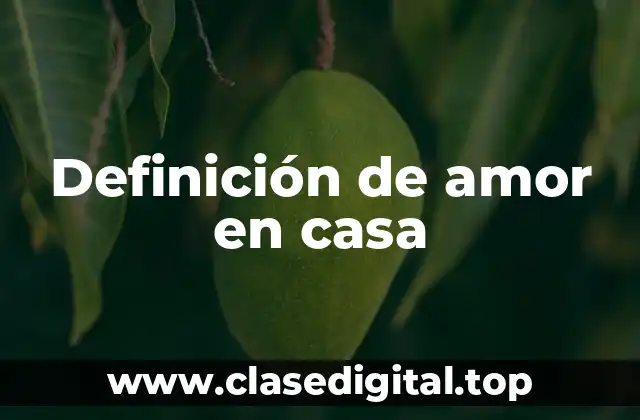 Ejemplos de amor en casa