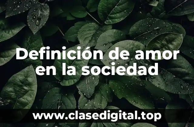 Ejemplos de amor en la sociedad