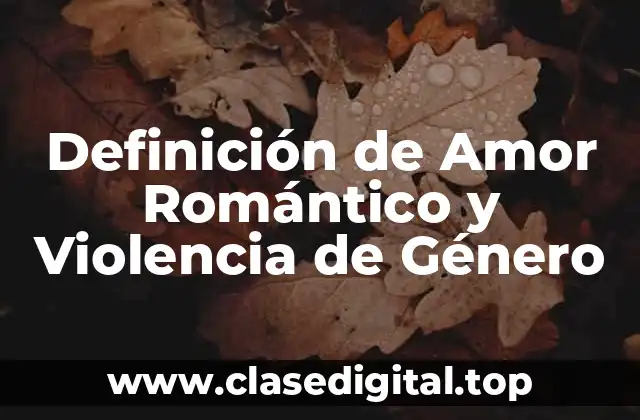 Definición de Amor Romántico y Violencia de Género