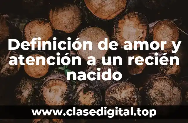 Definición de amor y atención a un recién nacido