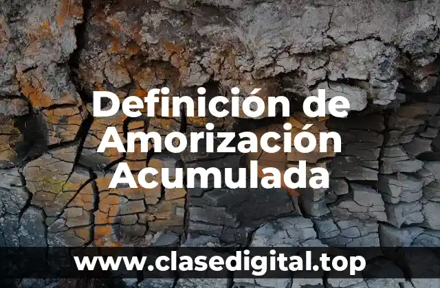 Definición de Amorización Acumulada