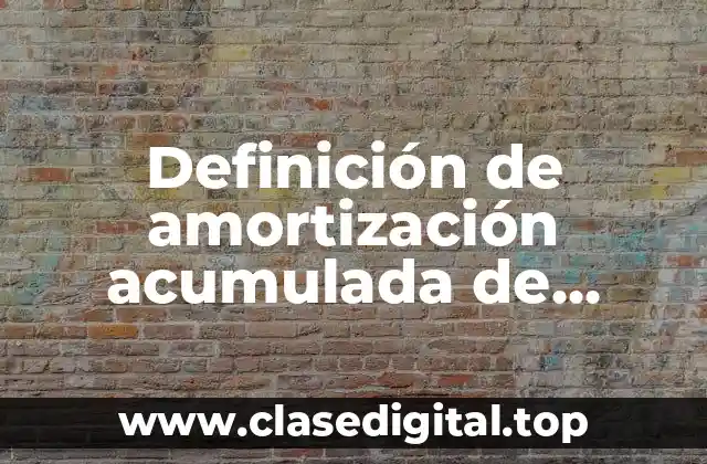 Definición de amortización acumulada de gastos preoperativos