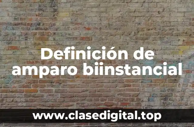 Definición de amparo biinstancial