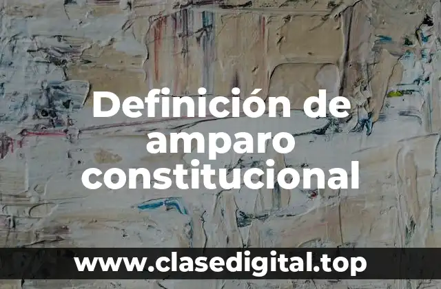 Definición técnica de amparo constitucional