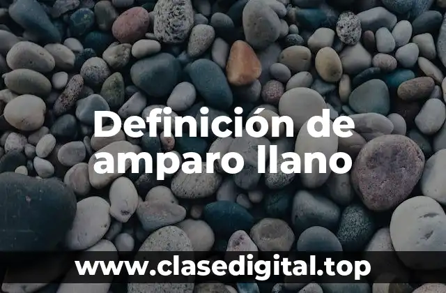 Definición de amparo llano