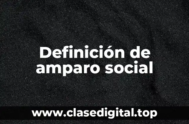 Definición de amparo social