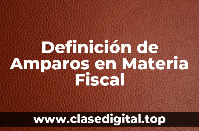 Definición de Amparos en Materia Fiscal