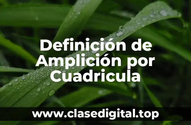 Definición de Amplición por Cuadricula