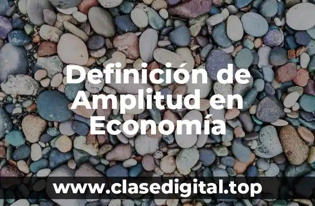 Definición de Amplitud en Economía