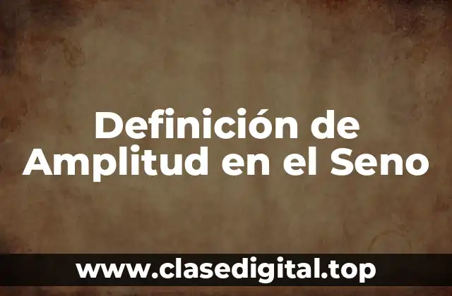 Definición de Amplitud en el Seno