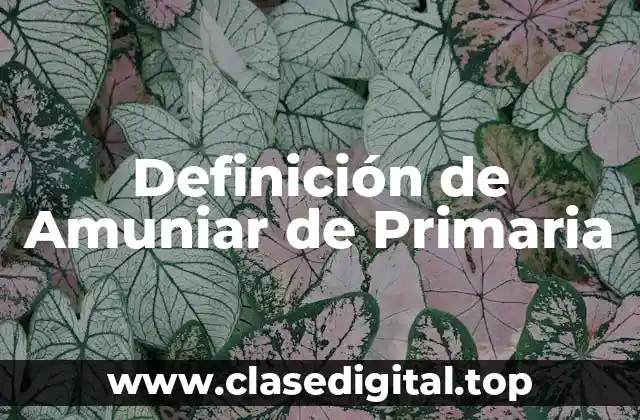 Definición de Amuniar de Primaria