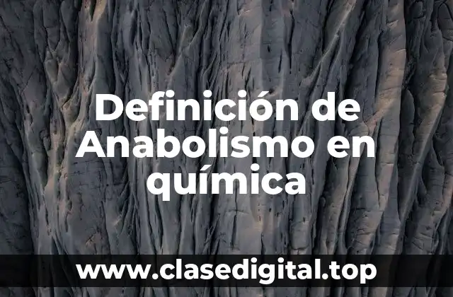 Definición de Anabolismo en química
