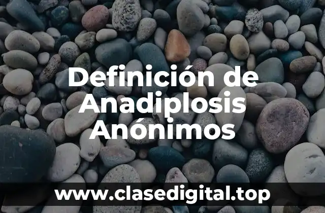 Definición de Anadiplosis Anónimos