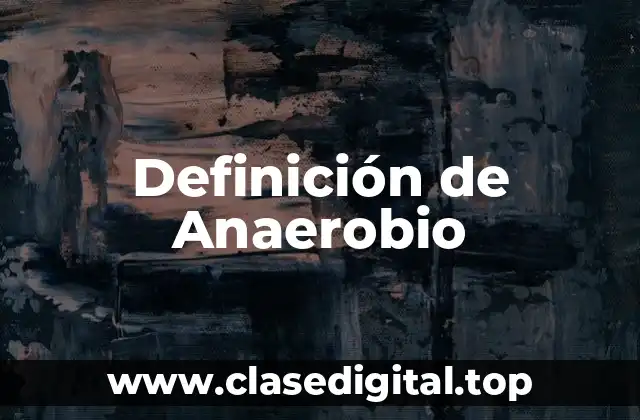 Definición Técnica de Anaerobio