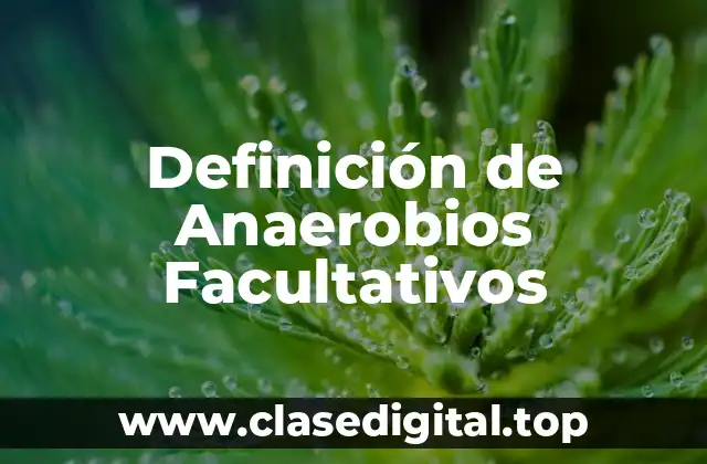Ejemplos de Anaerobios Facultativos