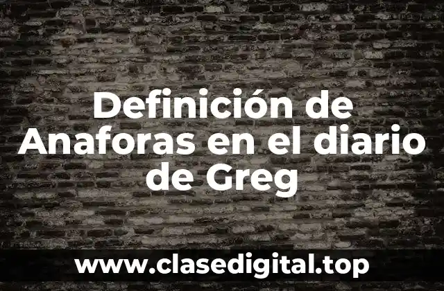 Ejemplos de Anaforas