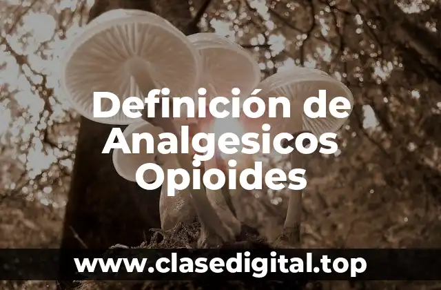 Definición de Analgesicos Opioides
