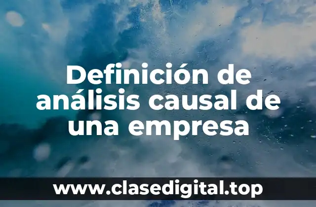 Ejemplos de análisis causal de una empresa