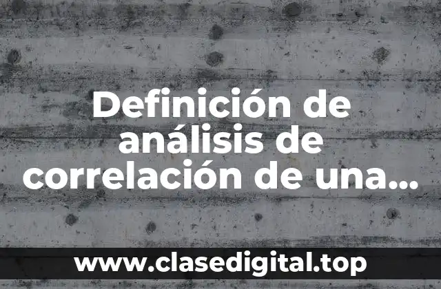 Definición de análisis de correlación de una cafeteria