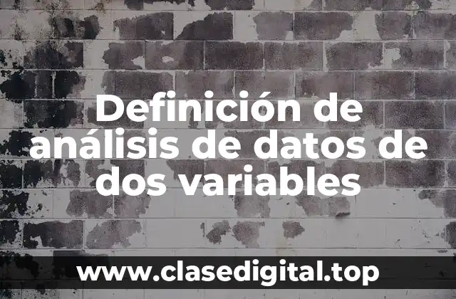 Ejemplos de análisis de datos de dos variables