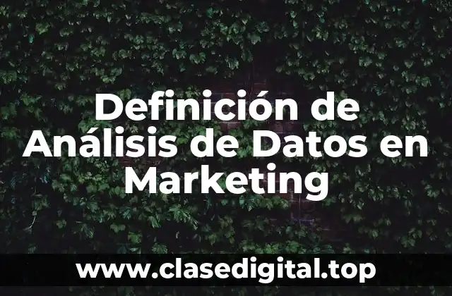 Definición de Análisis de Datos en Marketing