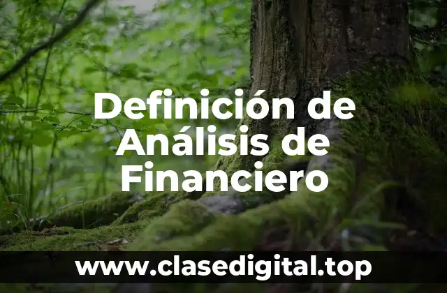Definición de Análisis de Financiero