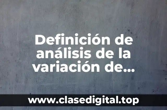 Definición de análisis de la variación de funciones