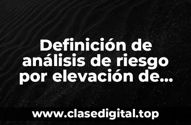 Definición de análisis de riesgo por elevación de cargas manuales