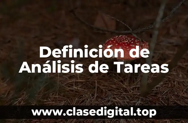 Definición técnica de Análisis de Tareas