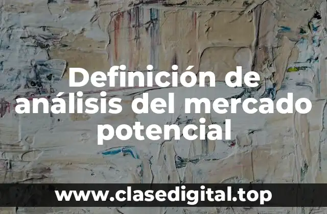 Definición de análisis del mercado potencial