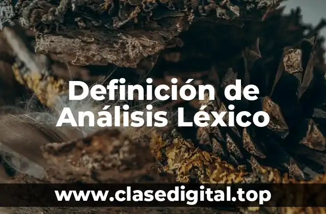 Definición técnica de Análisis Léxico-Gráficos