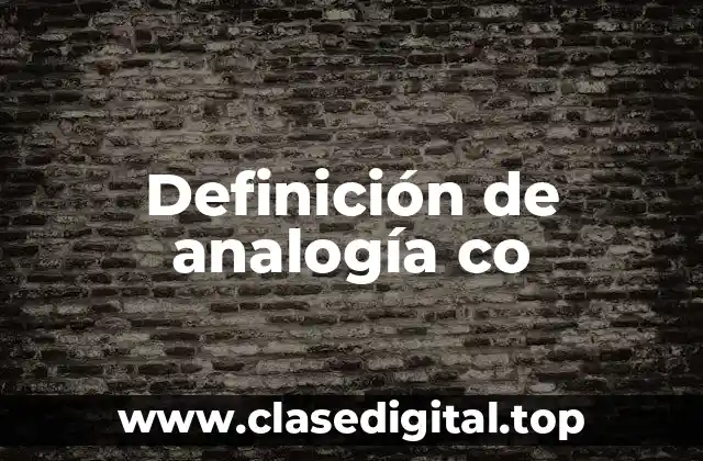 Definición de analogía co