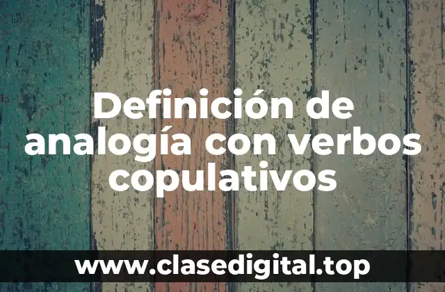 Definición de analogía con verbos copulativos