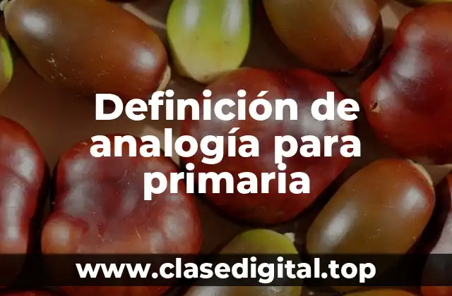 Ejemplos de analogía para primaria