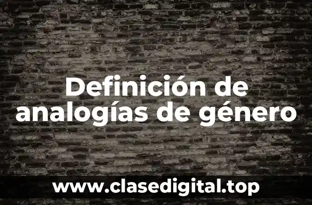 Definición de analogías de género