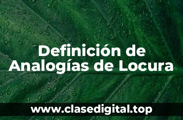 Definición de Analogías de Locura