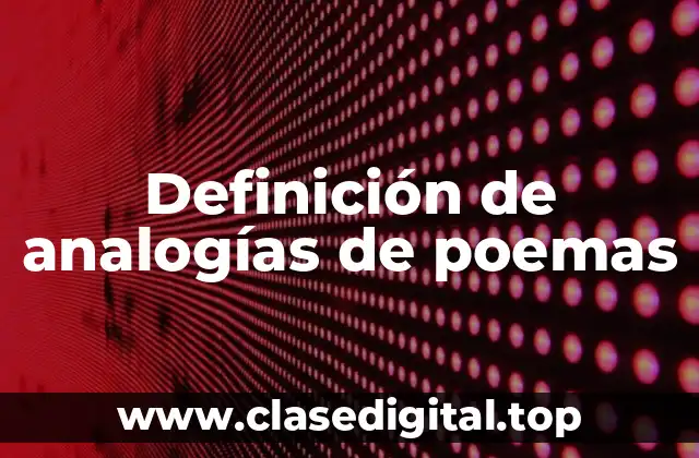 Definición de analogías de poemas