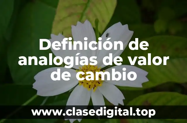 Definición de analogías de valor de cambio