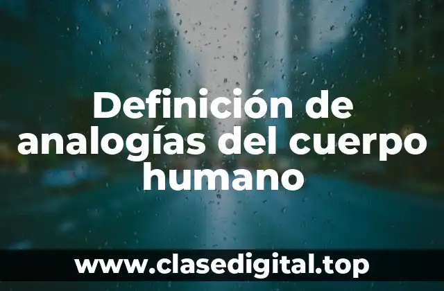 Definición de analogías del cuerpo humano