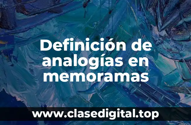 Ejemplos de analogías en memoramas