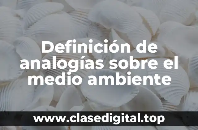 Definición de analogías sobre el medio ambiente