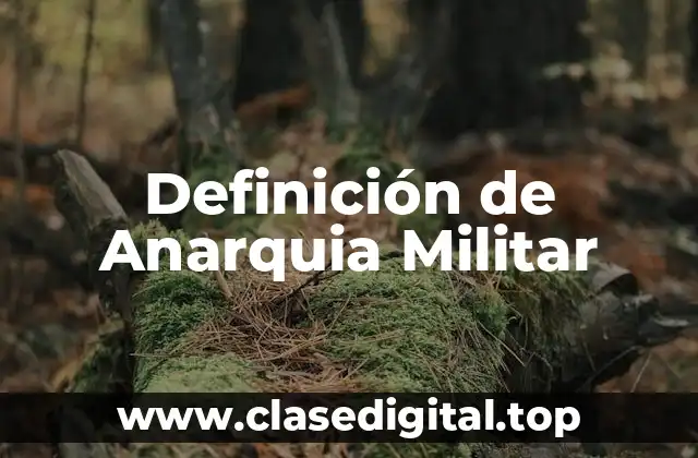 Definición de Anarquia Militar