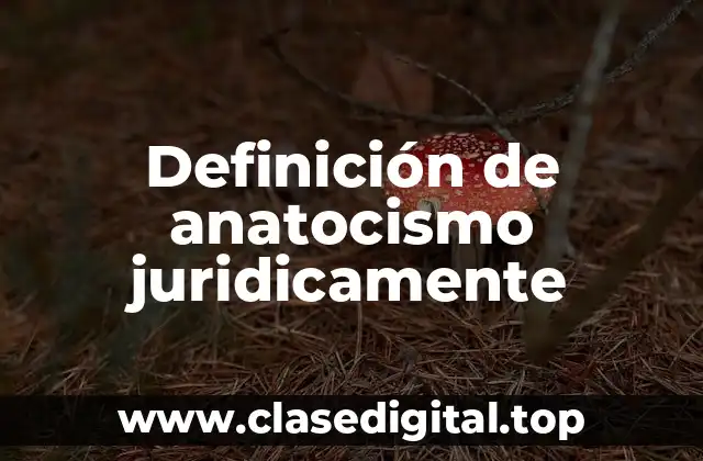 Definición de anatocismo juridicamente