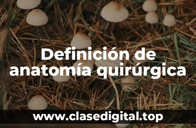 Definición de anatomía quirúrgica