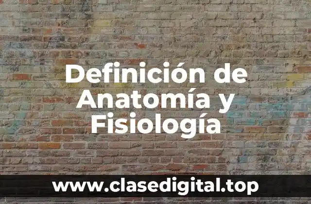 Definición de Anatomía y Fisiología