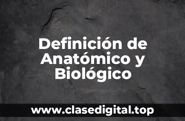 Definición de Anatómico y Biológico