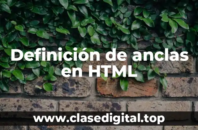 Definición de anclas en HTML