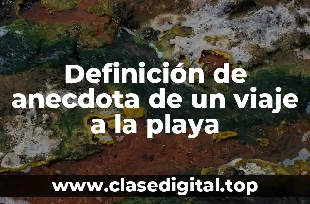 Ejemplos de anecdota de un viaje a la playa