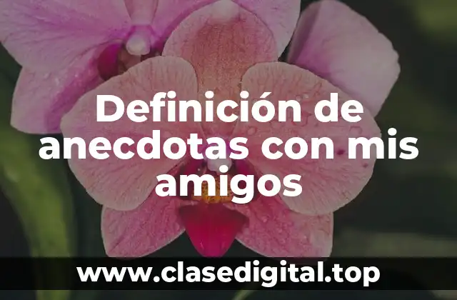 Definición de anecdotas con mis amigos